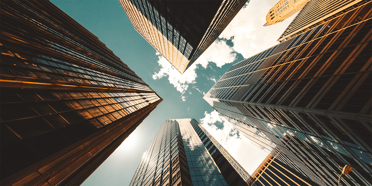 View of buildings from the ground